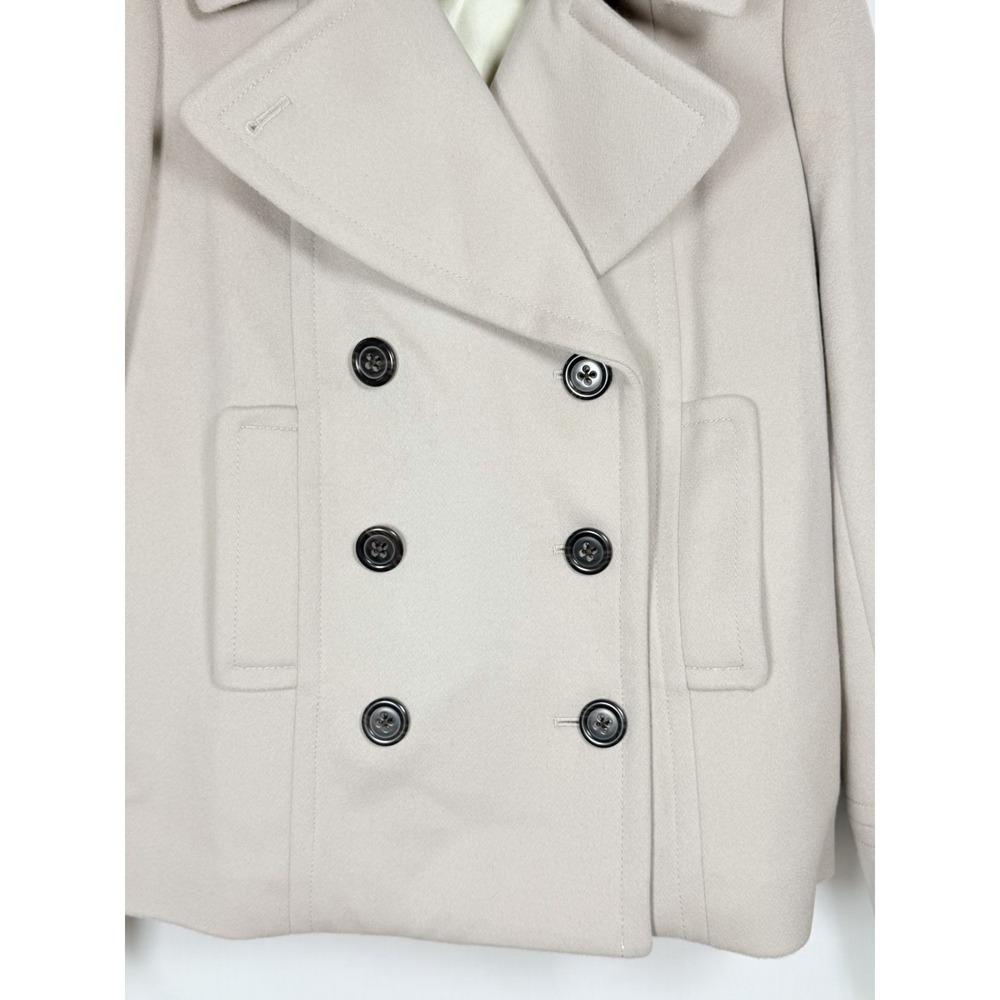 J.Crew Wool Peacoat Jacket Womens 6 Ivory Double Breasted Thinsulate NWT - Picture 4 of 16
